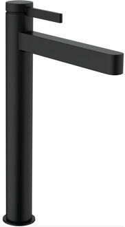 hansgrohe Wastafelmengkraan Finoris HansGrohe Eengreeps 260 Met PushOpen Mat Zwart Chroom