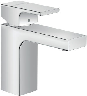 hansgrohe Wastafelmengkraan HansGrohe Vernis Shape Eengreeps 100 Met Metalen Trekwaste Chroom