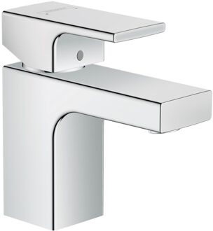 hansgrohe Wastafelmengkraan HansGrohe Vernis Shape Eengreeps 70 Zinc Met Trekwaste Chroom
