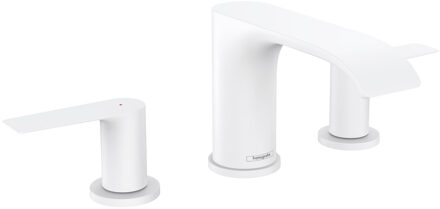 hansgrohe Wastafelmengkraan HansGrohe Vivenis 3-gats 90 Met Trekwaste Mat Wit