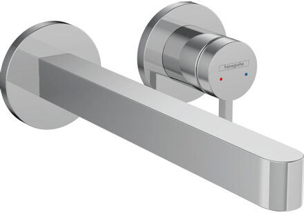 hansgrohe Wastafelmengkraan Inbouw Finoris 2-gats 228 mm Voorsprong Met Afvoerplug Chroom