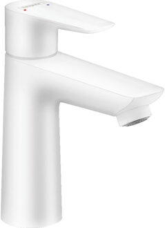 hansgrohe Wastafelmengkraan Talis E 110 Eengreeps met Trekwaste Mat Wit