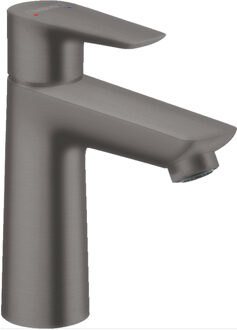hansgrohe Wastafelmengkraan Talis E 110 Eengreeps Zonder Afvoer Geborsteld Zwart Chroom
