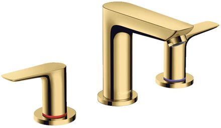 hansgrohe Wastafelmengkraan Talis E HansGrohe 3-Gats Met Trekwaste Gepolijst Goud