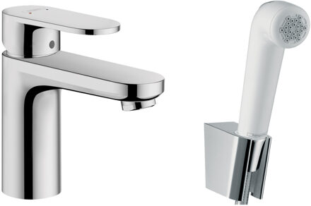 hansgrohe Wastafelmengkraan Vernis Blend Eengreeps 100 Met Handdouche en Doucheslang 160 cm Chroom