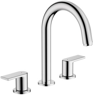 hansgrohe Wastafelmengkraan Vernis Shape 3-Gats Met Trekwaste Chroom