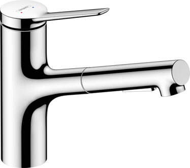 hansgrohe Zesis M33 ééngreeps keukenmengkraan 150 uittrekbare vuistdouche 2jet, chroom