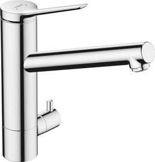 hansgrohe Zesis M33 ééngreeps keukenmengkraan 200 met stopkraan voor keukenapparatuur, 1jet, chroom