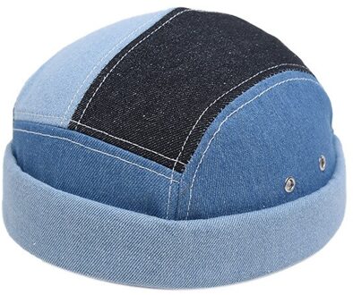 Hanxi Patchwork Hoeden Beanie Voor Unisex Mode Katoenen Denim Baseball Caps Voor Vrouwen Mannen Hip Hop Emmer Visser hoed