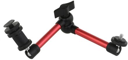 Haoge 11 Inch Instelbare Wrijving Scharnierende Magic Arm Voor Dslr Camera Lcd Monitor Led Licht Rood