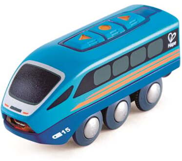 Hape Houten Locomotief Op Afstand Bedienbaar 11,8 Cm Blauw