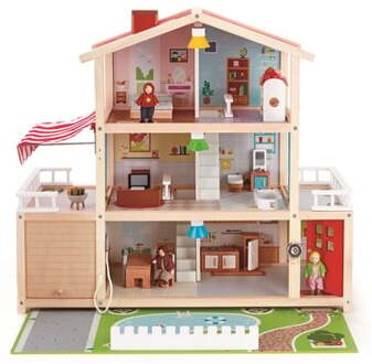 Hape houten poppenhuis Multikleur