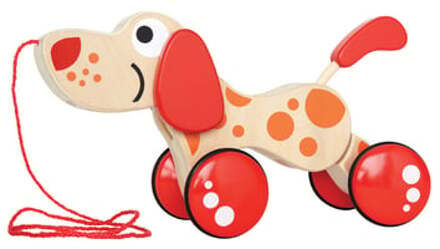 Hape Houten trekfiguur puppy Rood