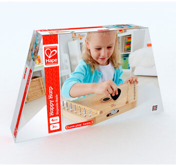 Hape Houten vrolijke harp Beige