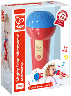 Hape microfoon Mighty Echo 22 cm rood
