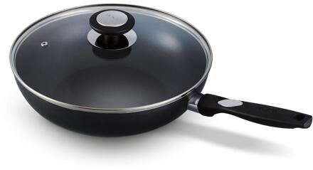 Hapjespan 28cm zwart