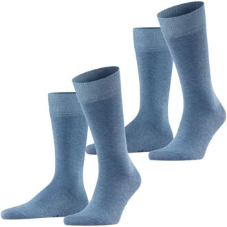 Happy 2-Pack Heren Sokken - Blauw - Maat 39-42