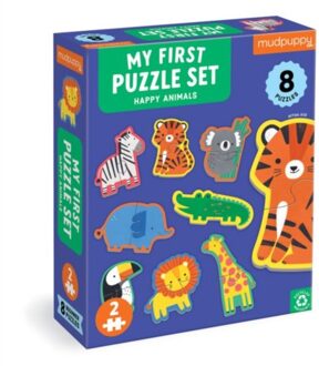 Happy Animals 2 Piece My First Puzzles - Mudpuppy