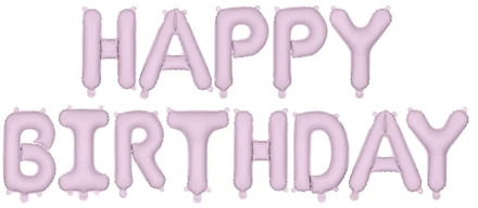 Happy Birthday Ballonnen Set Mat Paars Paars - Lila