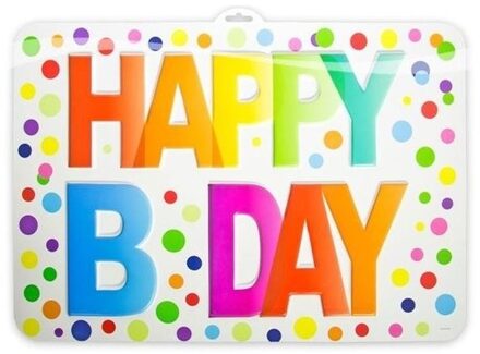 Happy Birthday deurbord 52 cm