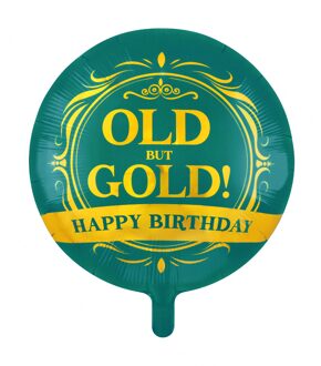 Happy Birthday Old But Gold Folieballon (46cm) Multikleur - Print