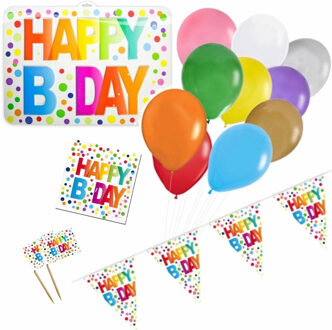 Happy Birthday verjaardag versieringen pakket voor elke leeftijd