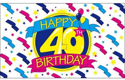 Happy Birthday vlag 40 jaar