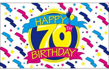 Happy Birthday vlag 70