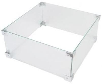 Happy Cocooning glazen ombouw inbouwbrander vierkant 40x40x17 cm Transparant