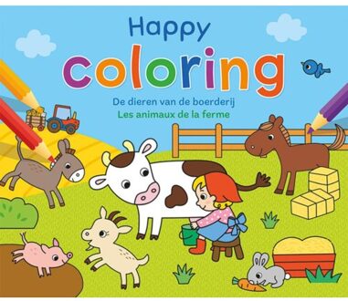 Happy Coloring - De Dieren Van De Boerderij / Happy Coloring - Les Animaux De La Ferme - ZNU
