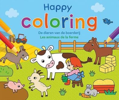 Happy Coloring - De Dieren Van De Boerderij / Happy Coloring - Les Animaux De La Ferme - ZNU