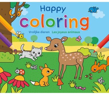 Happy Coloring - Vrolijke Dieren / Happy Coloring - Les Joyeux Animaux - ZNU