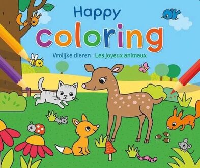 Happy Coloring - Vrolijke Dieren / Happy Coloring - Les Joyeux Animaux - ZNU
