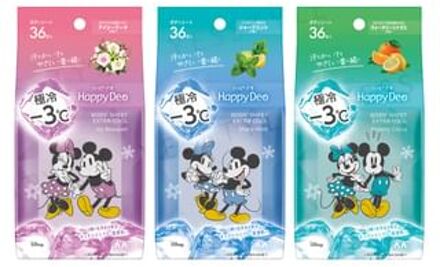 Happy Deo Body Sheet Extra Cold Watery Citrus - 36 pcs