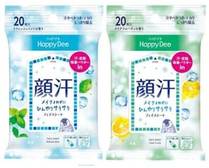 Happy Deo Face Sheet Refresh Mint - 20 pcs