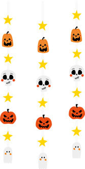 Happy Halloween Hangende Decoratie (3st) Multikleur - Print