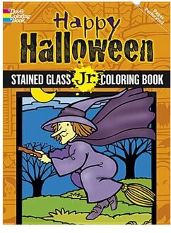 Happy Halloween Stained Glass Jr. Coloring Book