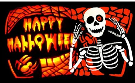 Happy Halloween vlag 150 x 90 cm