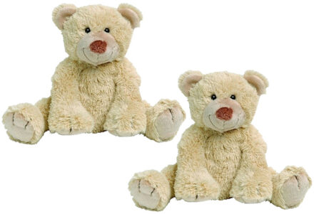 Happy Horse 2x stuks happy Horse beige pluche knuffelbeer Boogy 35 cm