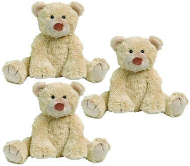 Happy Horse 3x stuks happy Horse beige pluche knuffelbeer Boogy 35 cm