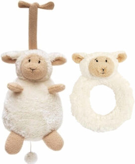 Happy Horse Cadeau set - Lammy rammelaar en muziekdoos - schaapje/lammetje - baby knuffels