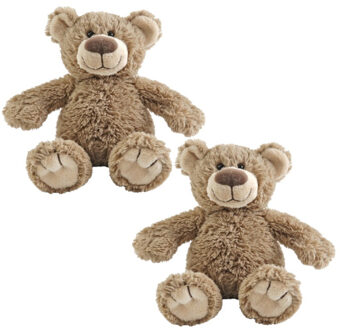 Happy Horse pluche knuffel beer Bella - 2x stuks - beige - 22 cm - Knuffelbeer - Beren