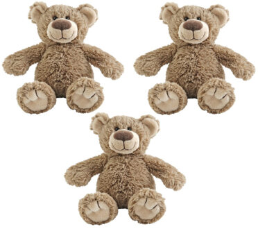 Happy Horse pluche knuffel beer Bella - 3x stuks - beige - 22 cm - Knuffelbeer - Beren