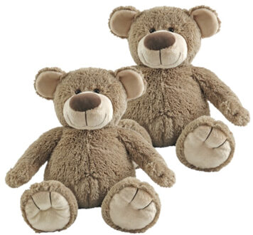 Happy Horse Pluche knuffelbeer Bella - 2x - knuffel teddy beer - 55 cm - knuffelberen
