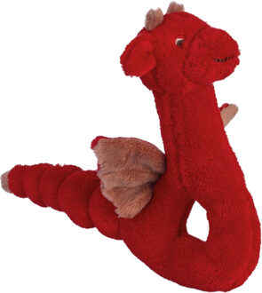 Happy Horse Rammelaar Draak Tine - rood - 18 cm - baby rammelaars - kraamcadeau