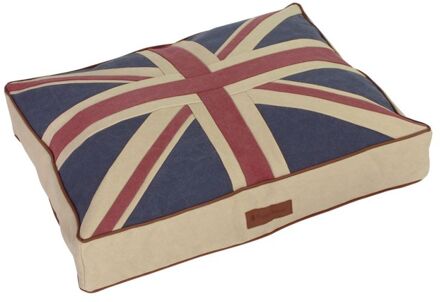 Happy-House Blokkussen Vlag - Hondenkussen - Blauw - 65x50x10 cm - Klein