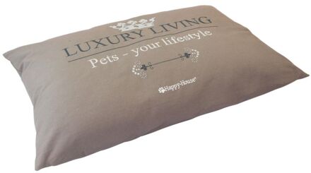 Happy-House Luxury Living - Hondenkussen - Taupe - 107x70 cm - Middel
