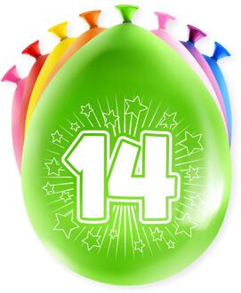 Happy party ballon - 14 jaar verschillende