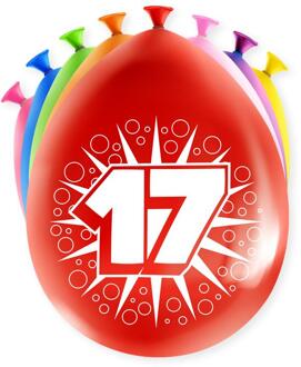 Happy party ballon - 17 jaar verschillende