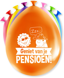 Happy party ballon - Pensioen 8st verschillende